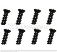 Subotech BG1520 screws-2.6X6 flat head screws (8pcs)-WLS041
