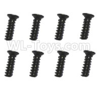 Subotech BG1521 Parts-2.6X8 flat head screws(8pcs)-WLS008