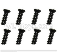 Subotech BG1521 Parts-2.6X6 flat head screws (8pcs)-WLS041