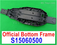 Subotech BG1525 Chassis, Bottom frame for the BG1525 Car. S15060500. Plastic material.