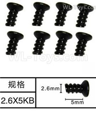 Subotech BG1525 Countersunk head screws.WLS005. The size is M2.6X5KB. Total 8pcs.