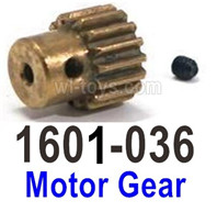UDI RC Breaker 1601 Motor gear with M3 Set screws-1601-036-Can be use for the Brush and Brushless motor. UDIRC Breaker 1601 Parts, UDI RC UD1601 1/16 Car Parts.