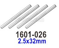 UDI RC Breaker 1601 Optical axis-1601-026-2.5X32mm-Total 4pcs. UDIRC Breaker 1601 Parts, UDI RC UD1601 1/16 Car Parts.