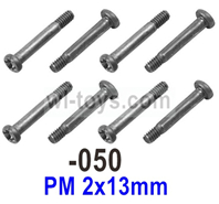 UDI RC Breaker 1601 Step Screws.1601-050.PM 2x13mm. Total 8pcs. UDIRC Breaker 1601 Parts, UDI RC UD1601 1/16 Car Parts.