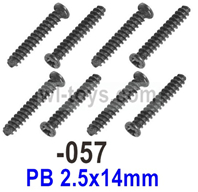 UDI RC Breaker 1601 Screws.1601-057.PB 2.5x14mm.Total 8pcs. UDIRC Breaker 1601 Parts, UDI RC UD1601 1/16 Car Parts.