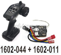 UDI RC 1602 Panther Transmitter and Receiver board-1602-011-044. UDI RC 1602 Panther Parts, UDIRC UD1602 1/16 Car Parts.