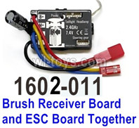 UDI RC 1602 Panther Brush ESC + Receiver board Togher-1602-011-For the Brush system. UDI RC 1602 Panther Parts, UDIRC UD1602 1/16 Car Parts.
