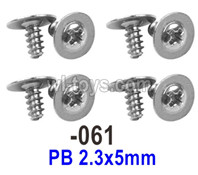 UDI RC 1602 Panther Screws with 8 media.1602-061.PB 2.3x5mm.Total 8pcs. UDI RC 1602 Panther Parts, UDIRC UD1602 1/16 Car Parts.