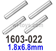 UDIRC 1603 Parts Optical axis.The kit number is 1601-022.The size is 1.8X6.8mm. Total includes 4pcs., UDIRC 1/16 RC Rally Car Replacement Accesories.
