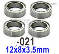 UDIRC 1607 Parts Ball Bearings.The kit number is 1601-021.The size is 12x8x3.5mm. Total includes 4pcs., UDIRC 1/16 RC Rally Car Replacement Accesories.
