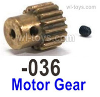 UDIRC 1608 Parts Motor gear with M3 Set screws.The kit number is 1601-036-Can be use for the Brush and Brushless motor, UDI RC 1/16 RC Rally Car Replacement Accesories.