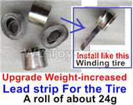 WPL B-36 B36 URAL-4360 Spare Parts-02-08 Upgrade Weight-increased Lead strip For the Tire-One roll about 24g-(Total 4 Roll),WPL B-36 B36 RC Car Parts,WPL Parts,WPL B-36 B36 RC Military Truck Spare parts Accessories,WPL 6X6 1:16 Off-road Truck Parts