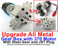 WPL B-36 B36 URAL-4360 Spare Parts-04-03 Upgrade All Metal Gear Box with 370 Motor and Steel gear,JST Plug,WPL B-36 B36 RC Car Parts,WPL Parts,WPL B-36 B36 RC Military Truck Spare parts Accessories,WPL 6X6 1:16 Off-road Truck Parts