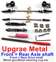 WPL B-36 B36 URAL-4360 Spare Parts-08-09 Upgrade Metal gear,Upgrade Metal steering cup and Upgrade Metal drive shaft,WPL B-36 B36 RC Car Parts,WPL Parts,WPL B-36 B36 RC Military Truck Spare parts Accessories,WPL 6X6 1:16 Off-road Truck Parts