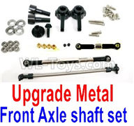 WPL B-36 B36 URAL-4360 Spare Parts-08-11 Upgrade Front All Metal Axle shaft Set-Black,WPL B-36 B36 RC Car Parts,WPL Parts,WPL B-36 B36 RC Military Truck Spare parts Accessories,WPL 6X6 1:16 Off-road Truck Parts