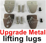 WPL B-36 B36 URAL-4360 Spare Parts-11-03 Upgrade All metal lifting lugs(4pcs), upgrade metal parts For 4 or 6 Drive Miltary truck,WPL B-36 B36 RC Car Parts,WPL Parts,WPL B-36 B36 RC Military Truck Spare parts Accessories,WPL 6X6 1:16 Off-road Truck Parts