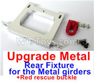 WPL B-36 B36 URAL-4360 Spare Parts-12-06 Upgrade Metal Rear Fixture for the Metal girders & Red rescue buckle,WPL B-36 B36 RC Car Parts,WPL Parts,WPL B-36 B36 RC Military Truck Spare parts Accessories,WPL 6X6 1:16 Off-road Truck Parts