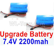 WPL B-36 B36 URAL-4360 Spare Parts-14-06 Upgrade 7.4v 2200mah 15C Battery(2pcs)-Size-65X38X18mm-Weight-about 90g,WPL B-36 B36 RC Car Parts,WPL Parts,WPL B-36 B36 RC Military Truck Spare parts Accessories,WPL 6X6 1:16 Off-road Truck Parts
