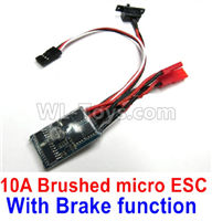 WPL B-36 B36 URAL-4360 Spare Parts-16-03 10A Brushed micro ESC-With Brake function Version,WPL B-36 B36 RC Car Parts,WPL Parts,WPL B-36 B36 RC Military Truck Spare parts Accessories,WPL 6X6 1:16 Off-road Truck Parts