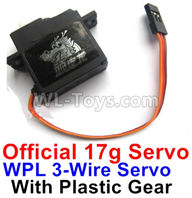 WPL B-36 B36 URAL-4360 Spare Parts-17-01 Official WPL 3-Wire 17g Servo with Plastic Gear,WPL B-36 B36 RC Car Parts,WPL Parts,WPL B-36 B36 RC Military Truck Spare parts Accessories,WPL 6X6 1:16 Off-road Truck Parts
