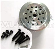 WPL B16 Parts-02-04 Upgrade Steel Wheel hub(1pcs)-Not include the tire lether,WPL B16 B-16 RC Car Parts,WPL 6X6 Parts,WPL B16 B-16 RC Military Truck Spare parts Accessories,WPL 1:16 Off-road Truck Parts