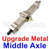 WPL B16 Parts-06-03 Upgrade Metal Middle axle-Silver color,WPL B16 B-16 RC Car Parts,WPL 6X6 Parts,WPL B16 B-16 RC Military Truck Spare parts Accessories,WPL 1:16 Off-road Truck Parts