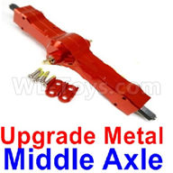 WPL B16 Parts-06-15 Upgrade Metal Middle axle-Red color,WPL B16 B-16 RC Car Parts,WPL 6X6 Parts,WPL B16 B-16 RC Military Truck Spare parts Accessories,WPL 1:16 Off-road Truck Parts