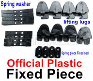 WPL B16 Parts-09-01 Official Plastic Fixed piece(Include lifting lugs(8pcs)+Spring Fixed piece(8pcs)+Fixed Sea(4pcs)),WPL B16 B-16 RC Car Parts,WPL 6X6 Parts,WPL B16 B-16 RC Military Truck Spare parts Accessories,WPL 1:16 Off-road Truck Parts