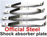 WPL B16 Parts-09-05 Official Steel shock absorber plate,Leaf spring shock absorber(4pcs),WPL B16 B-16 RC Car Parts,WPL 6X6 Parts,WPL B16 B-16 RC Military Truck Spare parts Accessories,WPL 1:16 Off-road Truck Parts