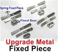 WPL B16 Parts-10-01 Upgrade Spring fixing piece+ Upgrade Steel plate fixing seat-For Six-drive military truck,WPL B16 B-16 RC Car Parts,WPL 6X6 Parts,WPL B16 B-16 RC Military Truck Spare parts Accessories,WPL 1:16 Off-road Truck Parts