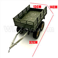 WPL B16 Parts-22-01 Original self-loading 4 wheel trailer accessories-For DIY Parts-Green-32X13X14cm,WPL B16 B-16 RC Car Parts,WPL 6X6 Parts,WPL B16 B-16 RC Military Truck Spare parts Accessories,WPL 1:16 Off-road Truck Parts