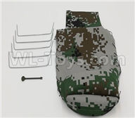 WPL C14 C-14 Hercules Parts-01-02 6 drive Military truck awning-Camouflage GreenWPL C14 C-14 RC Car Parts,WPL Hercules Parts,WPL C14 C-14 RC Military Truck Spare parts Accessories,WPL 4X4 1:16 Off-road Truck Parts