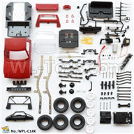 WPL C14 C-14 Hercules Parts-01-04 KIT version empty car version need to assemble yourself-Red(without electronic components,Also the Remote control,battery,USB charging cable, etc. are not included)WPL C14 C-14 RC Car Parts,WPL Hercules Parts,WPL C14 C-14 RC Military Truck Spare parts Accessories,WPL 4X4 1:16 Off-road Truck Parts