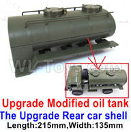 WPL C14 C-14 Hercules Parts-01-10 Upgrade Modified oil tank,The Upgrade Rear car shell(Length-215mm,Width-135mm)WPL C14 C-14 RC Car Parts,WPL Hercules Parts,WPL C14 C-14 RC Military Truck Spare parts Accessories,WPL 4X4 1:16 Off-road Truck Parts