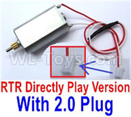 WPL C14 C-14 Hercules Parts-03-01 180 Main motor with 2.0 Plug and wire(1pcs)-For RTR Directly play VersionWPL C14 C-14 RC Car Parts,WPL Hercules Parts,WPL C14 C-14 RC Military Truck Spare parts Accessories,WPL 4X4 1:16 Off-road Truck Parts