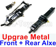 WPL C14 C-14 Hercules Parts-06-05 Upgrade Metal Front axle+Upgrade Metal Middle axle+Upgrade Metal Rear axleSilver colo-Black colorWPL C14 C-14 RC Car Parts,WPL Hercules Parts,WPL C14 C-14 RC Military Truck Spare parts Accessories,WPL 4X4 1:16 Off-road Truck Parts