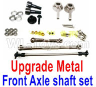 WPL C14 C-14 Hercules Parts-08-10 Upgrade Front All Metal Axle shaft Set-SilverWPL C14 C-14 RC Car Parts,WPL Hercules Parts,WPL C14 C-14 RC Military Truck Spare parts Accessories,WPL 4X4 1:16 Off-road Truck Parts