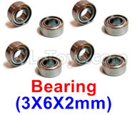 WPL C14 C-14 Hercules Parts-08-23 Bearing(3X6X2mm)-8pcsWPL C14 C-14 RC Car Parts,WPL Hercules Parts,WPL C14 C-14 RC Military Truck Spare parts Accessories,WPL 4X4 1:16 Off-road Truck Parts