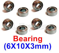 WPL C14 C-14 Hercules Parts-08-24 Bearing(6X10X3mm)-8pcsWPL C14 C-14 RC Car Parts,WPL Hercules Parts,WPL C14 C-14 RC Military Truck Spare parts Accessories,WPL 4X4 1:16 Off-road Truck Parts