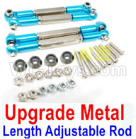 WPL C14 C-14 Hercules Parts-08-27 Upgrade Metal Length Adjustable Rod(4pcs)-BlueWPL C14 C-14 RC Car Parts,WPL Hercules Parts,WPL C14 C-14 RC Military Truck Spare parts Accessories,WPL 4X4 1:16 Off-road Truck Parts