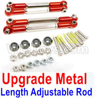 WPL C14 C-14 Hercules Parts-08-28 Upgrade Metal Length Adjustable Rod(4pcs)-RedWPL C14 C-14 RC Car Parts,WPL Hercules Parts,WPL C14 C-14 RC Military Truck Spare parts Accessories,WPL 4X4 1:16 Off-road Truck Parts