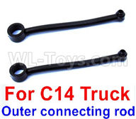 WPL C14 C-14 Hercules Parts-09-01 Official Outer connecting Rod(2pcs)WPL C14 C-14 RC Car Parts,WPL Hercules Parts,WPL C14 C-14 RC Military Truck Spare parts Accessories,WPL 4X4 1:16 Off-road Truck Parts