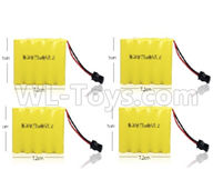 WPL C14 C-14 Hercules Parts-14-03 Official 6V 700MAH Battery(4pcs)-7.2X5CMWPL C14 C-14 RC Car Parts,WPL Hercules Parts,WPL C14 C-14 RC Military Truck Spare parts Accessories,WPL 4X4 1:16 Off-road Truck Parts