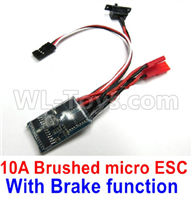 WPL C14 C-14 Hercules Parts-16-03 10ABrushed micro ESC-With Brake function VersionWPL C14 C-14 RC Car Parts,WPL Hercules Parts,WPL C14 C-14 RC Military Truck Spare parts Accessories,WPL 4X4 1:16 Off-road Truck Parts
