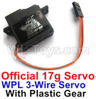 WPL C14 C-14 Hercules Parts-17-01 Official WPL 3-Wire 17g Servo with Plastic GearWPL C14 C-14 RC Car Parts,WPL Hercules Parts,WPL C14 C-14 RC Military Truck Spare parts Accessories,WPL 4X4 1:16 Off-road Truck Parts