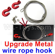 WPL C14 C-14 Hercules Parts-23-02 Upgrade Metal chain hook, wire rope hook,trailer hook,tow ropeWPL C14 C-14 RC Car Parts,WPL Hercules Parts,WPL C14 C-14 RC Military Truck Spare parts Accessories,WPL 4X4 1:16 Off-road Truck Parts