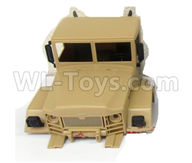 WPL C14 C-14 Hercules Parts-36-01 Front car head cover-YelllowWPL C14 C-14 RC Car Parts,WPL Hercules Parts,WPL C14 C-14 RC Military Truck Spare parts Accessories,WPL 4X4 1:16 Off-road Truck Parts