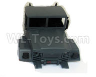 WPL C14 C-14 Hercules Parts-36-02 Front car head cover-GreenWPL C14 C-14 RC Car Parts,WPL Hercules Parts,WPL C14 C-14 RC Military Truck Spare parts Accessories,WPL 4X4 1:16 Off-road Truck Parts