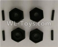 Wltoys 10402 10402.0850 Hexagon wheel seat and pin(each 4pcs),Wltoys 10402 RC Car Parts,High speed 1:10 Scale 4wd,10402 Electric Power On Road Drift Racing Truck Car Parts