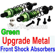 Wltoys 10402 Upgrade Metal Front Shock Absorbers(2pcs)-Green,Wltoys 10402 RC Car Parts,High speed 1:10 Scale 4wd,10402 Electric Power On Road Drift Racing Truck Car Parts